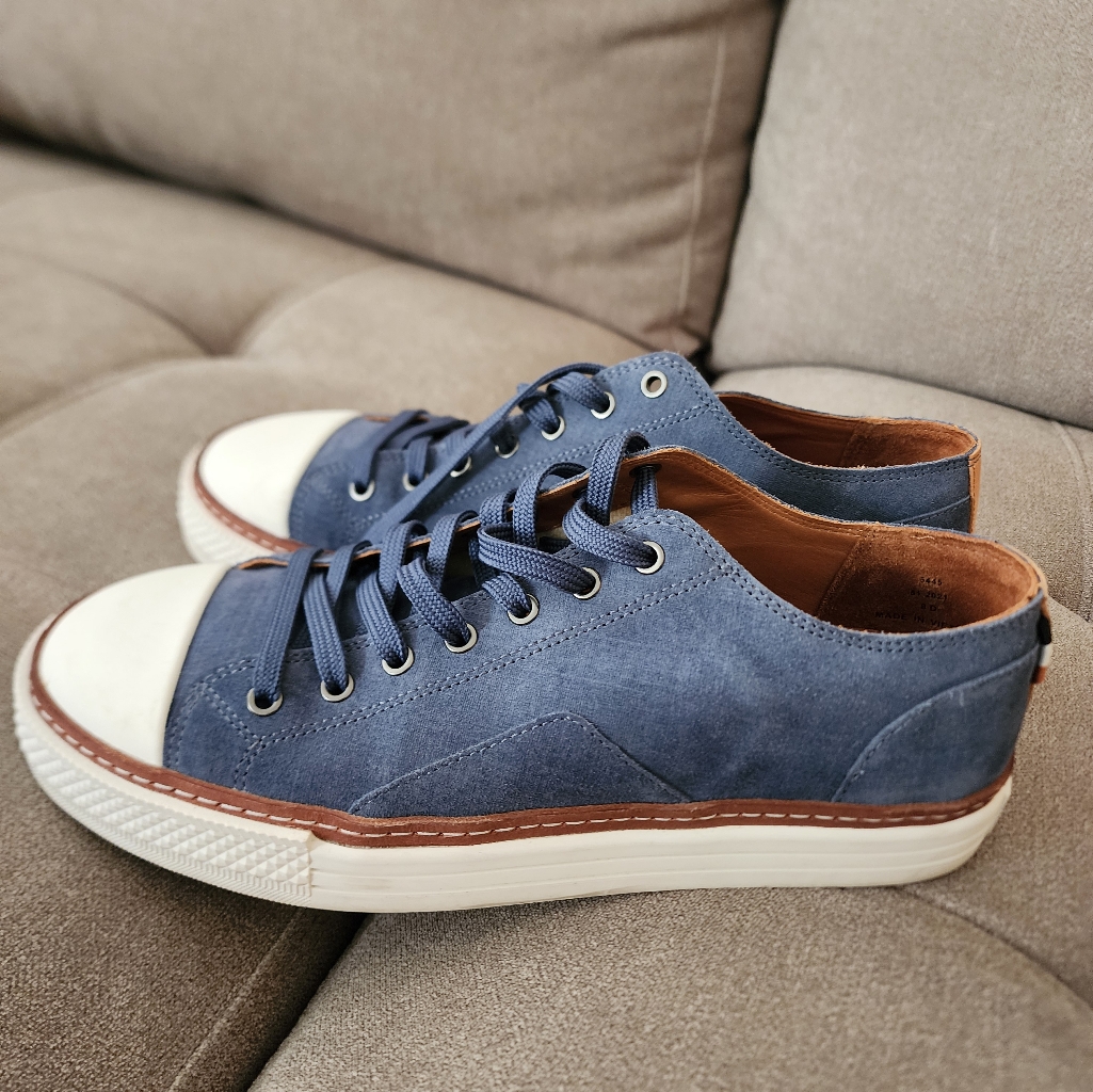 Allen Edmonds "Pasadena" Suede Men's Dress Sneakers 8 D Denim Blue